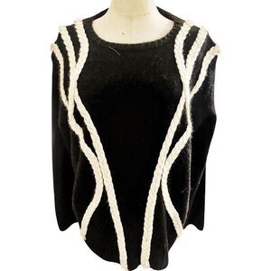 Republic Black White Sweater Size Medium